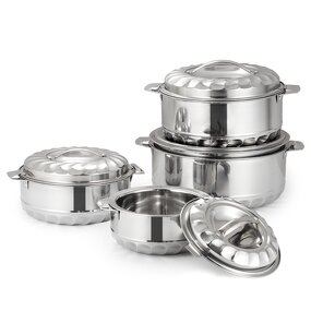 Casserole Manufacturer - 4 PCS Multiple Size Insulated Food Warmer Keeper with Stainless Steel Locker Portable Soup Rice Container