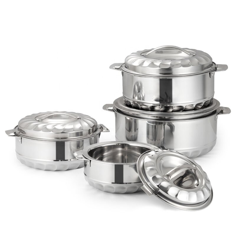 Casserole Manufacturer - 4 PCS Multiple Size Insulated Food Warmer Keeper with Stainless Steel Locker Portable Soup Rice Container