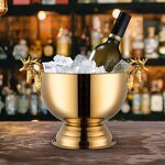 Ice Bucket Manufacturer - Hot Sale Customized Silver Gold Deer Luxury Big Size Stainless Steel Wine Cooler Beer & Wine