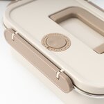 Food Storage Containers Manufacturer - Large 304 Stainless Steel with Handle Plastic Leak Proof Lids Stackable Kitchen Box Set