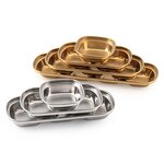 Seasoning Dishes Manufacturer - Japanese Rectangular Stainless Steel Snack Soy Sauce Square Dipping Bowl Plate for Restaurant