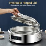 Electric Chafing Dish Manufacturer - Luxury Round Buffet Serving Set Electrical for Parties Catering