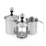 Milk Frother Manufacturer - Double Mesh Milk Creamer 400ml/800ml Manual Coffee Latte Cappuccino Maker Foamer Mug Stainless Steel Pitcher Jar
