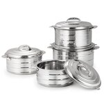 Casserole Set Manufacturer - Ollas De Acero Kitchenware 4 Pcs Stainless Steel Insulated Casserole Pot Food Warmer Containers Set