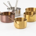 Measuring Spoon Manufacturer - Antique Stylish Sauce Dipping Cup Set Stainless Steel with Handle Kitchen Gadgets for Cooking Baking