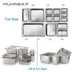 GN Pan Set Manufacturer - 2/1 1/1 1/2 1/3 1/4 1/6 1/9 2/3 Stainless Steel Hotel with Cover for Steam Table Full Size