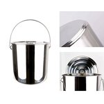 Water Bucket Manufacturer - Multi-Size Stacked Easy Cleaning Stainless Steel Pail Bar Ice Bucket With Lid/Handle and Hooks