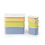 Food Storage Sets Manufacturer - Extra Large Colored to Go Airtight Rectangular Stainless Steel with Seal Plastic Lid Date Tracker