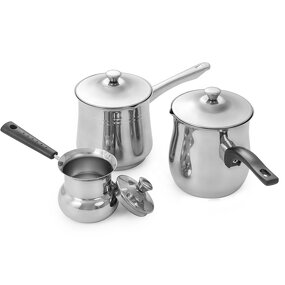 Espresso Pots Manufacturer - Wholesale Price Butter Milk Boiling Pot Turkish Coffee Cup Stainless Steel Turkish Coffee Pot