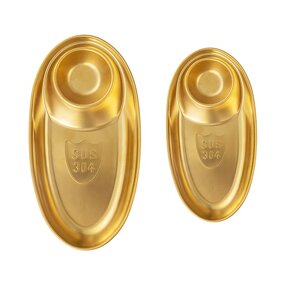 Dinnerware Plate Manufacturer - Multifunctional Restaurant 304 Stainless Steel Divided Gold Dishes Snack Plate