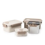 Food Storage Sets Manufacturer - Large Modern Leak Proof Airtight Rectangular Stainless Steel with Seal Plastic Lid Date Tracker