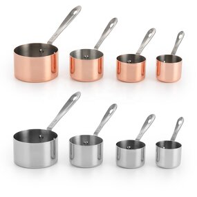 Measuring Cups Set Manufacturer - Bar Tools TikTok Novelty Rose Gold Magnetic Stacking Stainless Steel Coffee/Tea Digital Leveling