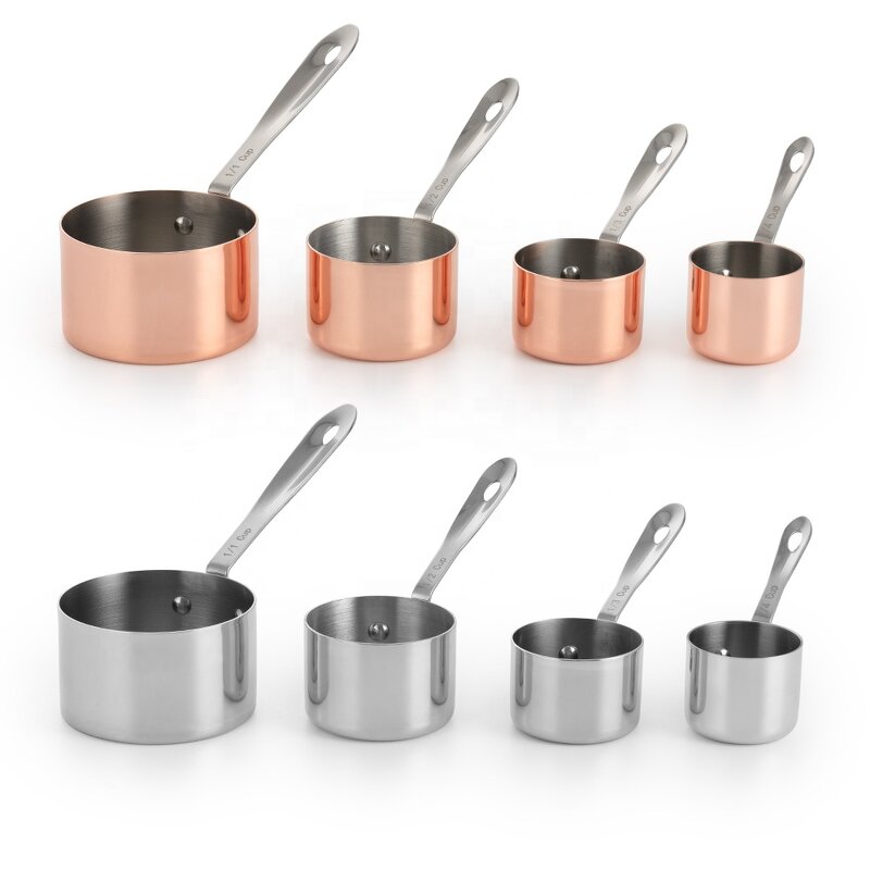 Measuring Cups Set Manufacturer - Bar Tools TikTok Novelty Rose Gold Magnetic Stacking Stainless Steel Coffee/Tea Digital Leveling