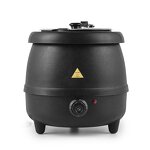 Soup Kettle Manufacturer - Hotel Buffet Rose Gold Black Industrial Heating Electric Commercial Warmer Stove with Foot