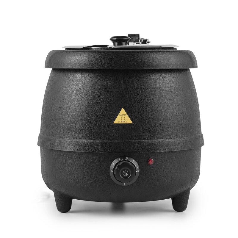 Soup Kettle Manufacturer - Hotel Buffet Rose Gold Black Industrial Heating Electric Commercial Warmer Stove with Foot