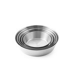 Seasoning Plate Manufacturer - Korean Style 304 Stainless Steel Round Sushi Dip Bowl Condiment Tray Silver Sauce Plate
