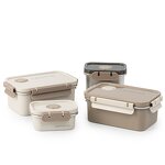 Food Storage Sets Manufacturer - Large Modern Leak Proof Airtight Rectangular Stainless Steel with Seal Plastic Lid Date Tracker
