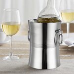 Wine Ice Bucket Manufacturer - Silver Stainless Steel Custom Champagne with Vintage Hotel Restaurant Serving Equipment 1 and 3 Liters