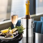 Wine Ice Bucket Manufacturer - Silver Stainless Steel Custom Champagne with Vintage Hotel Restaurant Serving Equipment 1 and 3 Liters