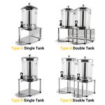 Beverage Dispenser Manufacturer - Stainless Steel Stand Plastic 1 or 2 Tank for Home Bar Restaurant Party for Cold Water Juice Beer