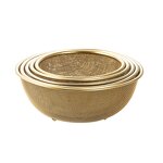 Filter Basket Manufacturer - Kitchen Multi Purpose Fruit Vegetable 5pcs Stainless Steel Mesh Strainer Set With Metal Standing Bottom