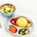 Plate Manufacturer - Nature Pure Titanium 3 Compartments Anti-Bacteria Home Kid Food Lightweight Durable Children Dinnerware Health