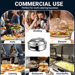 Electric Chafing Dish Manufacturer - Luxury Round Buffet Serving Set Electrical for Parties Catering