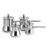 Coffee Pot Manufacturer - Set of 4 Arabic Pot in Wholesale Price Stainless Steel Tea Pot Set