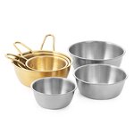 Rice Wine Bowl Manufacturer - Eco-Friendly Korean Style 304 Stainless Steel Cooking Sauce Bowl With Handle
