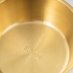 Rice Wine Bowl Manufacturer - Eco-Friendly Korean Style 304 Stainless Steel Cooking Sauce Bowl With Handle