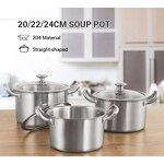 Cookware Set Manufacturer - 16-Piece High Quality Stainless Steel Glass Lid Kitchenware with Milk Sauce Pot Steamer Deep Fryer Basket