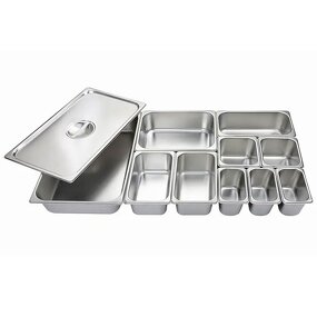 GN Pan Set Manufacturer - 2/1 1/1 1/2 1/3 1/4 1/6 1/9 2/3 Stainless Steel Hotel with Cover for Steam Table Full Size