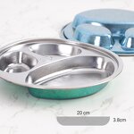Plate Manufacturer - Nature Pure Titanium 3 Compartments Anti-Bacteria Home Kid Food Lightweight Durable Children Dinnerware Health