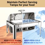 Chafing Dishes Manufacturer - 9 Liter Silver Food Warmer High Quality Chef Buffet Set for Hotel Catering