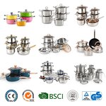 Cookware Set Manufacturer - 16-Piece High Quality Stainless Steel Glass Lid Kitchenware with Milk Sauce Pot Steamer Deep Fryer Basket