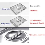 Food Warmer Pans Manufacturer - Catering Buffet Pans Gastronorm Containers GN 1/9 Food Pans Silicone Lid for Restaurant