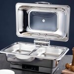 Electric Chafing Dish Manufacturer - 9L Luxury Hydraulic Silver Gold Food Warmer Smart Touch