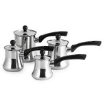 Coffee Maker Manufacturer - Large Hot Coffee Milk with Long Handle Lid Stainless Steel Hot Beverage Warmer Turkish Coffee Set Cezve Ibrik