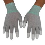 Conductive Copper Fiber Glove Manufacturer - FR0306 PU Fingertip Coating Gloves