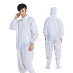 Anti-Static Jumpsuit Manufacturer - White ESD Cotton CR Cleanroom Garment All-Antistatic for Safety