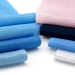 Anti-static TC Fabric Manufacturer - High Quality Grid ESD Cleanroom Clothes Clothing Material