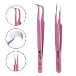 Eyelash Extension Tweezers Manufacturer - Hot Sale Pink Blue Black Gold Safety Product for Eyelash Extensions