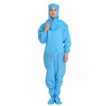 Anti-Static Jumpsuit Manufacturer - White ESD Cotton CR Cleanroom Garment All-Antistatic for Safety