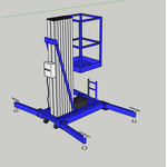 Outdoor Hydraulic Ladder Lift - 4m-10m Single Mast Aluminum Alloy