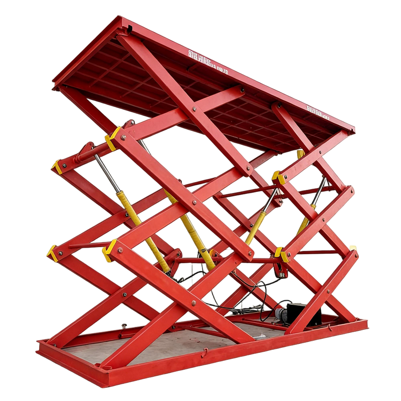 Fixed Scissor Lift Platform - Stationary with Four-Wheel Support