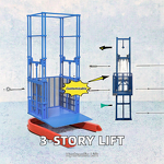 Home Elevator Lift - Outdoor Electric Hydraulic Cargo Lift for Warehouse