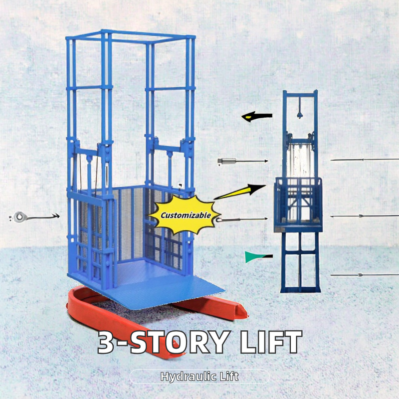 Home Elevator Lift - Outdoor Electric Hydraulic Cargo Lift for Warehouse
