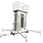 Outdoor Hydraulic Ladder Lift - 4m-10m Single Mast Aluminum Alloy