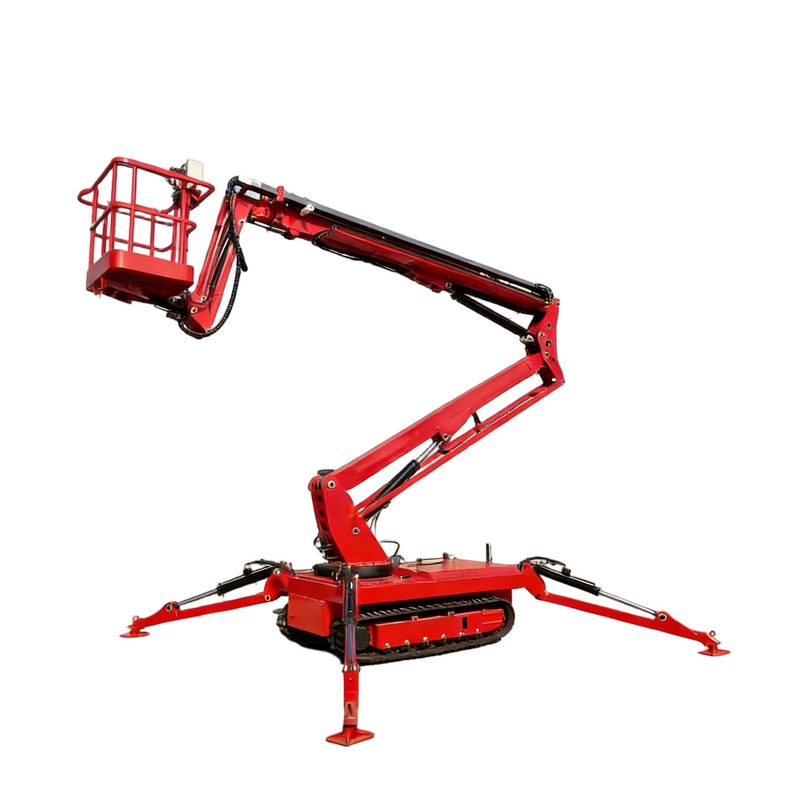 Small Hydraulic Trailer Knuckle Boom Lift - 10-22m Tracked Automatic Leveling