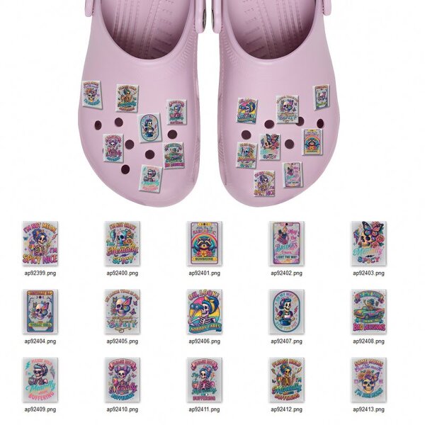 UV Printing Acrylic Shoe Charms - Bulk Wholesale Logo Teacher Student Gift